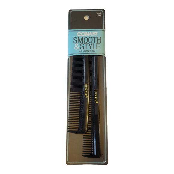 Conair Smooth & Style Hair-Cutting Assistant 2 Piece Barber Comb Set All Purpose - Picture 1 of 2